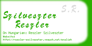 szilveszter reszler business card